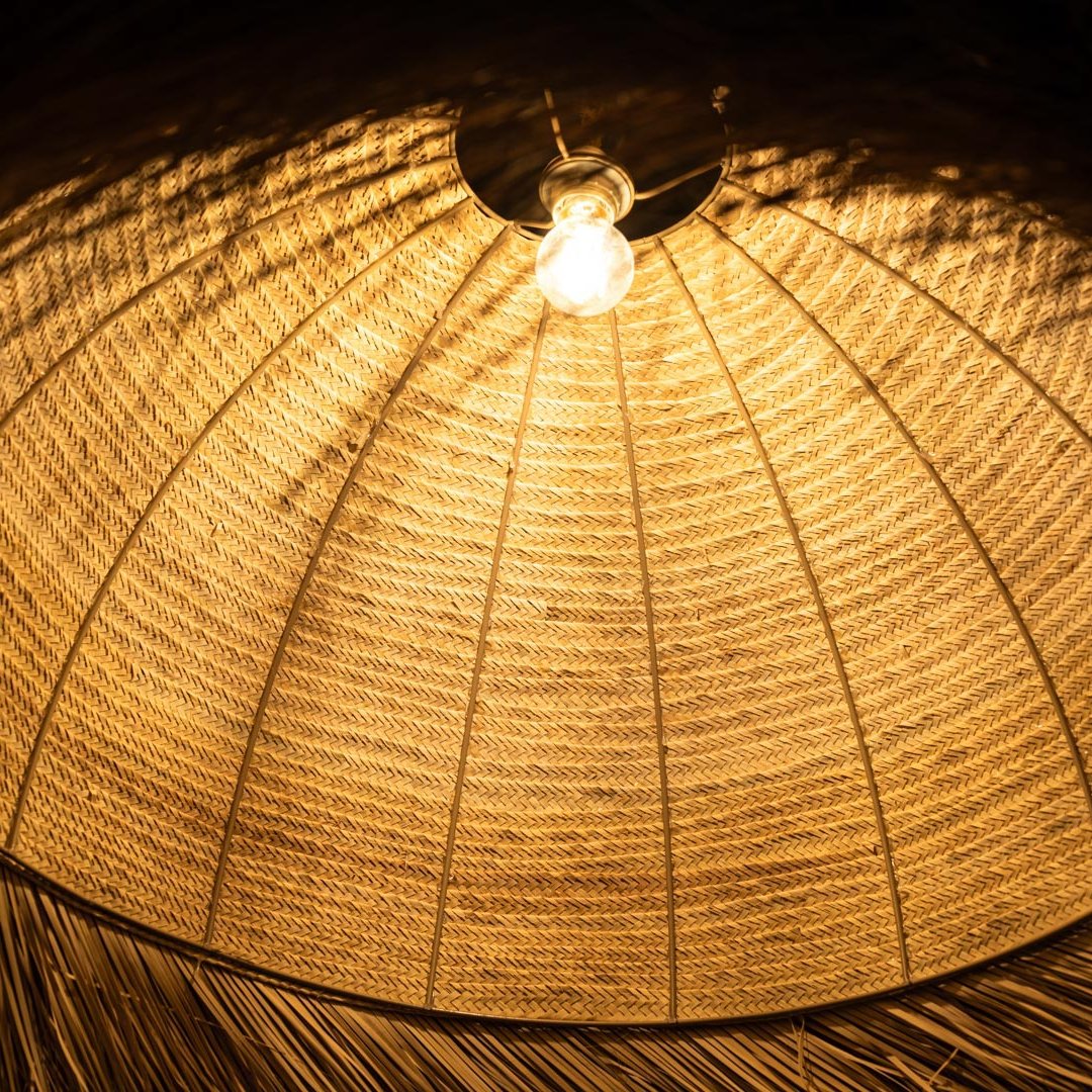 Handmade Lighting with Sustainable Palm Fiber