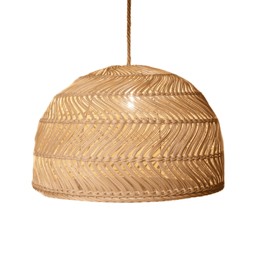 Rattan pendant lamp round