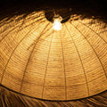 Palm fiber pendant lamp details