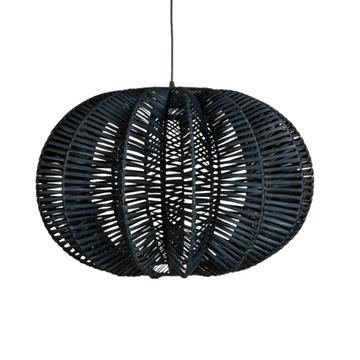 Rattan Pendant Lamp - The Dalia - Black